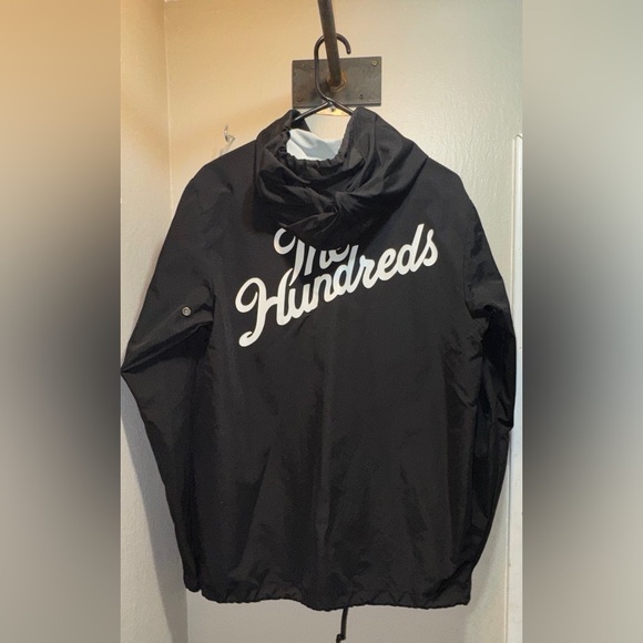The Hundreds Slant Logo Coach Jacket Windbreaker Hoodie Button Up Size Small - Picture 5 of 10